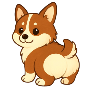 コーギーのイラスト素材(透過PNG/動物カテゴリ)