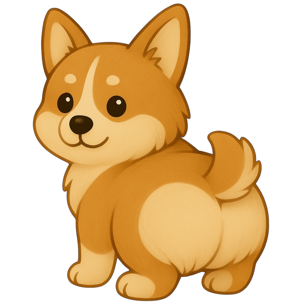 コーギーのイラスト素材(透過PNG/動物カテゴリ)