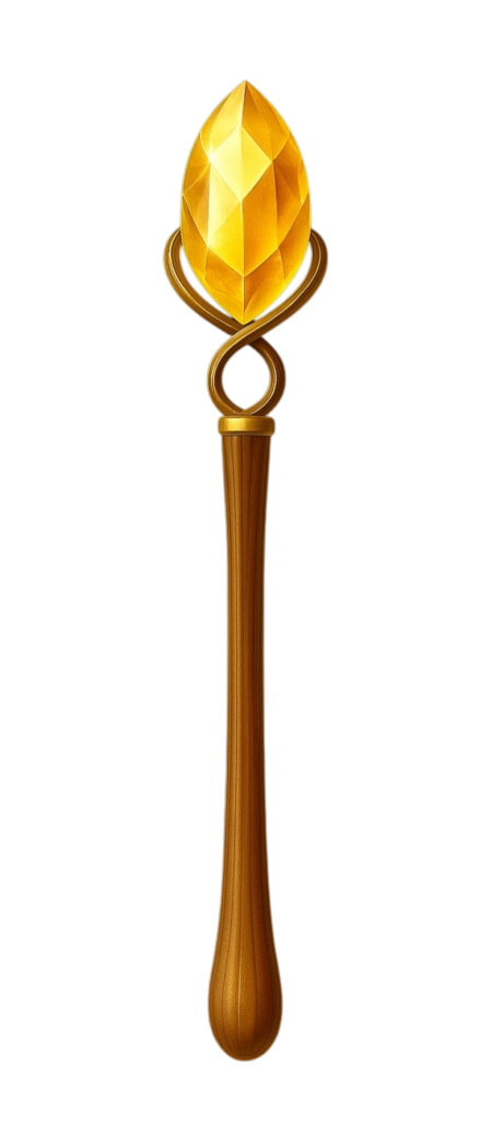 魔法の杖(黄色)素材(透過PNG/その他カテゴリ)