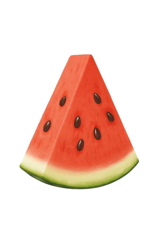 カット済みのスイカのイラスト素材(透過PNG/季節カテゴリ)