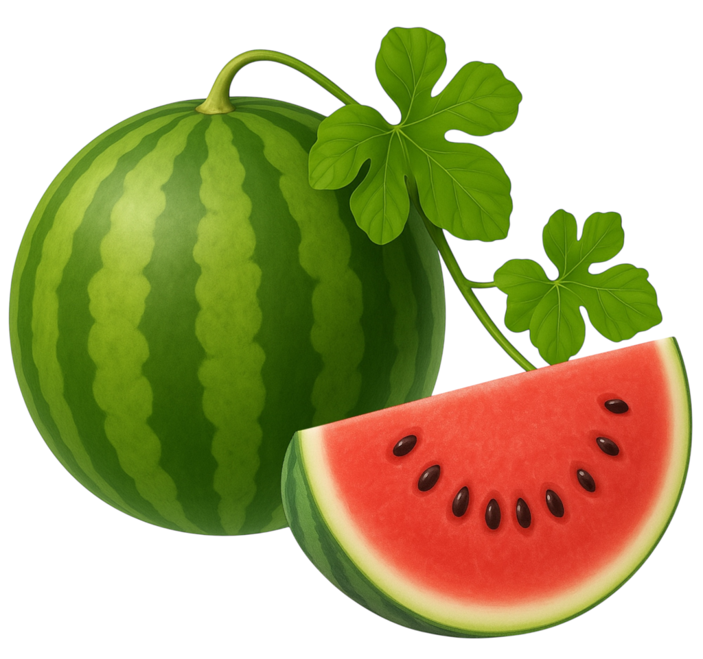 スイカのイラスト素材(透過PNG/季節カテゴリ)