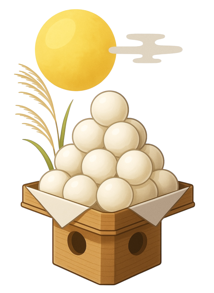 十五夜のイラスト素材2(透過PNG/食べものカテゴリ)