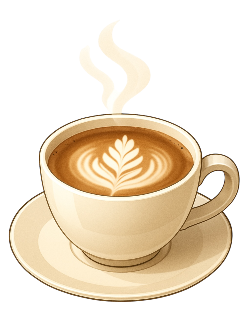 カフェラテアートのイラスト素材(透過PNG/食べものカテゴリ)