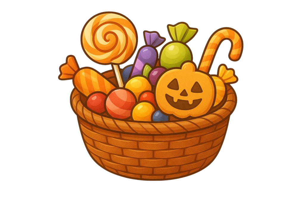 ハロウィンのおかしのイラスト素材(透過PNG/季節カテゴリ)