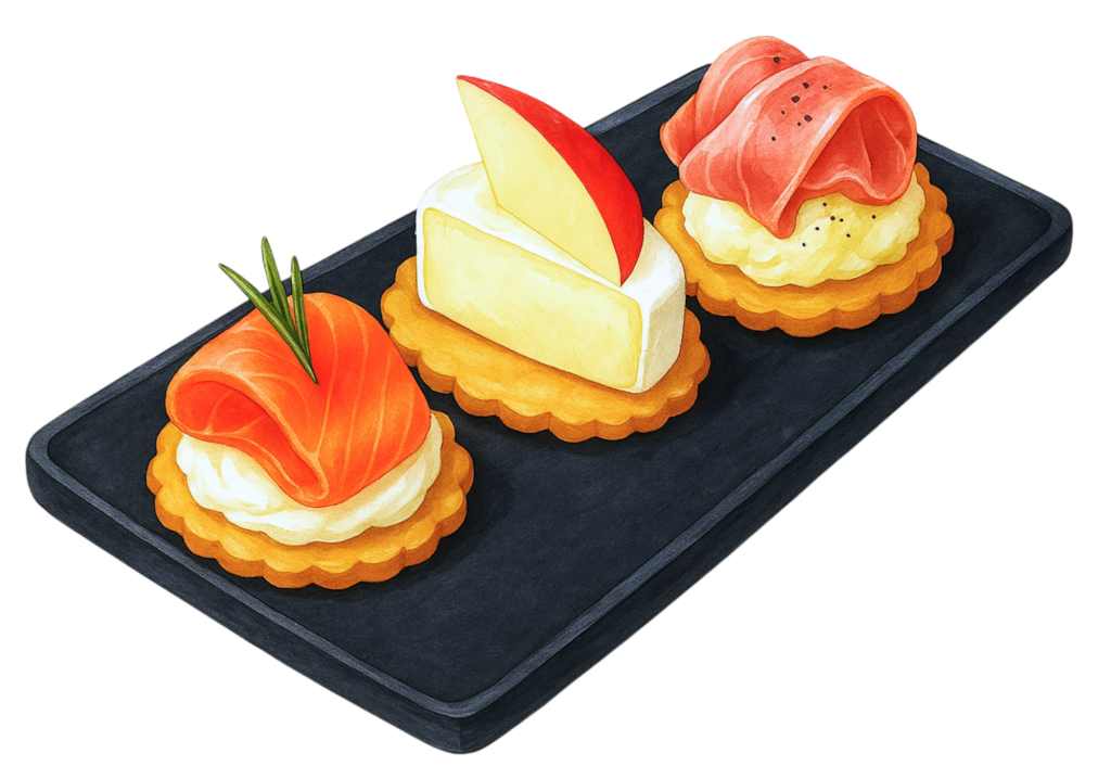 カナッペのイラスト素材(透過PNG/食べものカテゴリ)