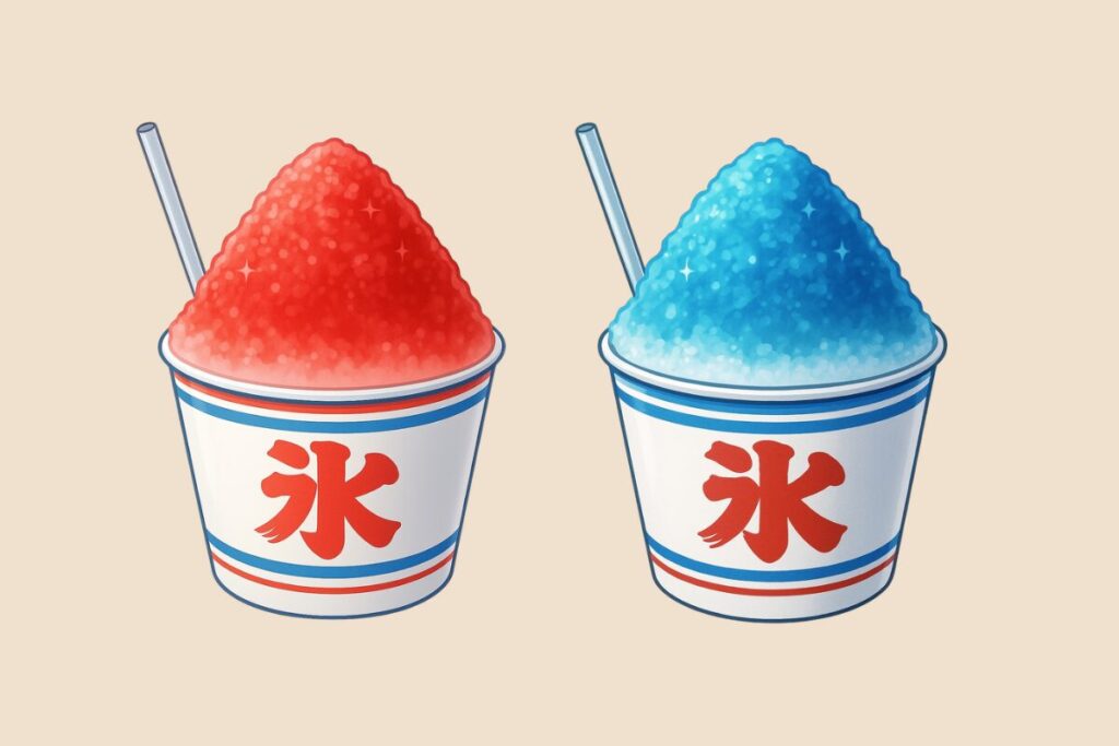 かき氷のイラスト素材/アイキャッチ画像