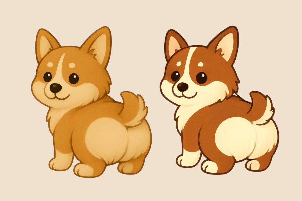 コーギーのイラスト素材/アイキャッチ画像