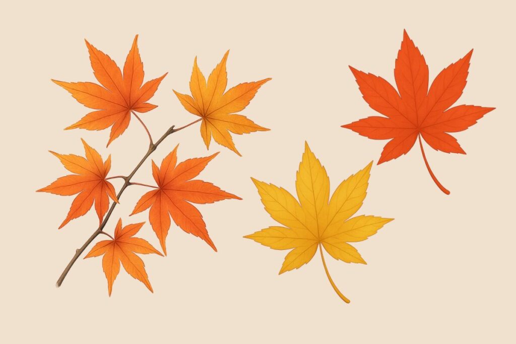 紅葉のイラスト素材/アイキャッチ画像