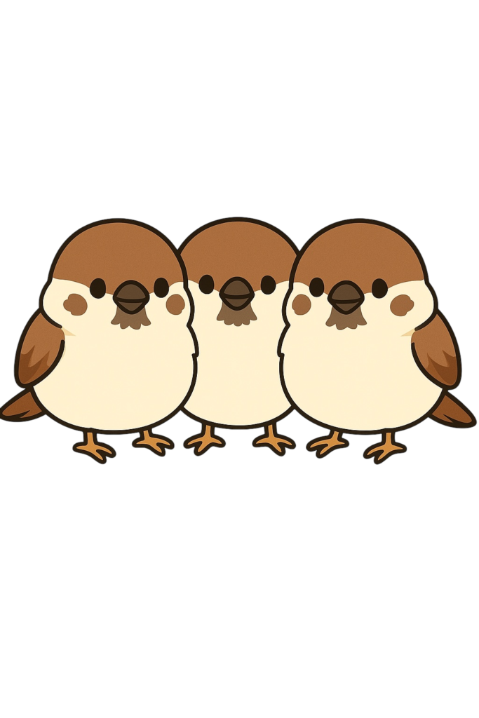 スズメのイラスト素材