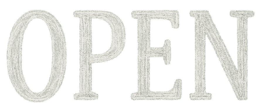 open(チョーク文字)