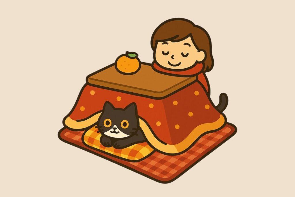 冬のコタツのイラスト/アイキャッチ