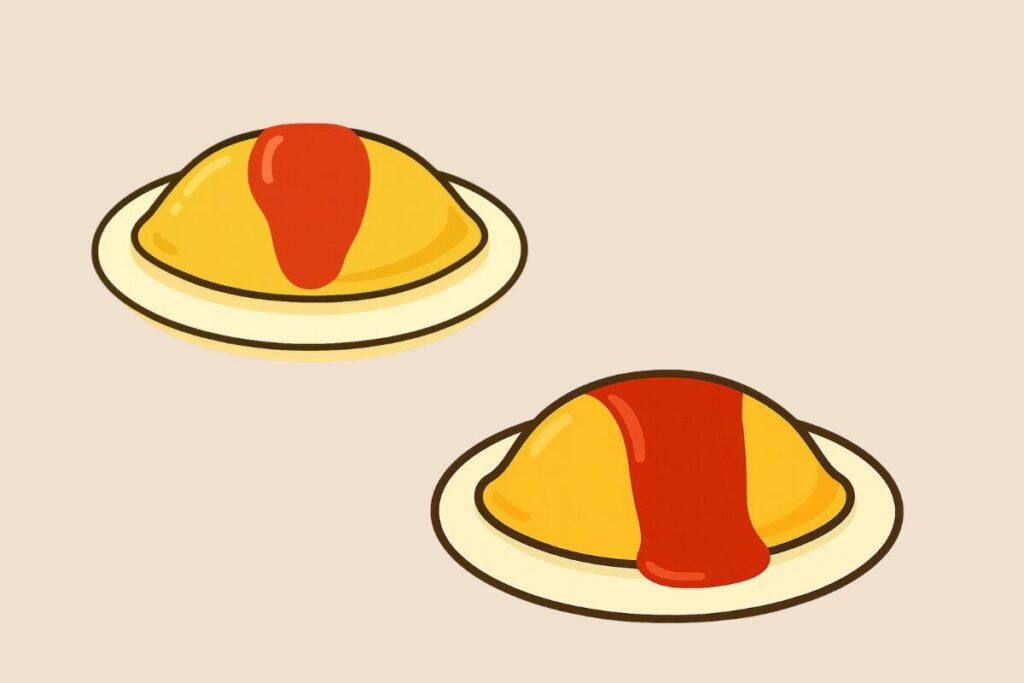オムライスのイラスト/アイキャッチ