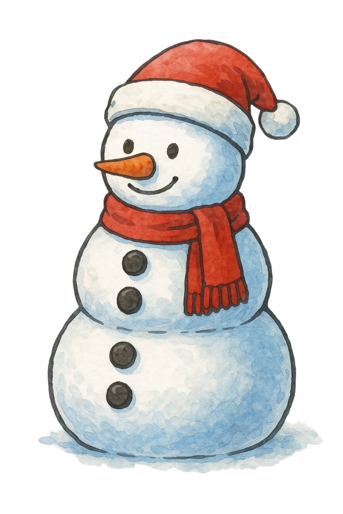 クリスマス仕様の雪だるま