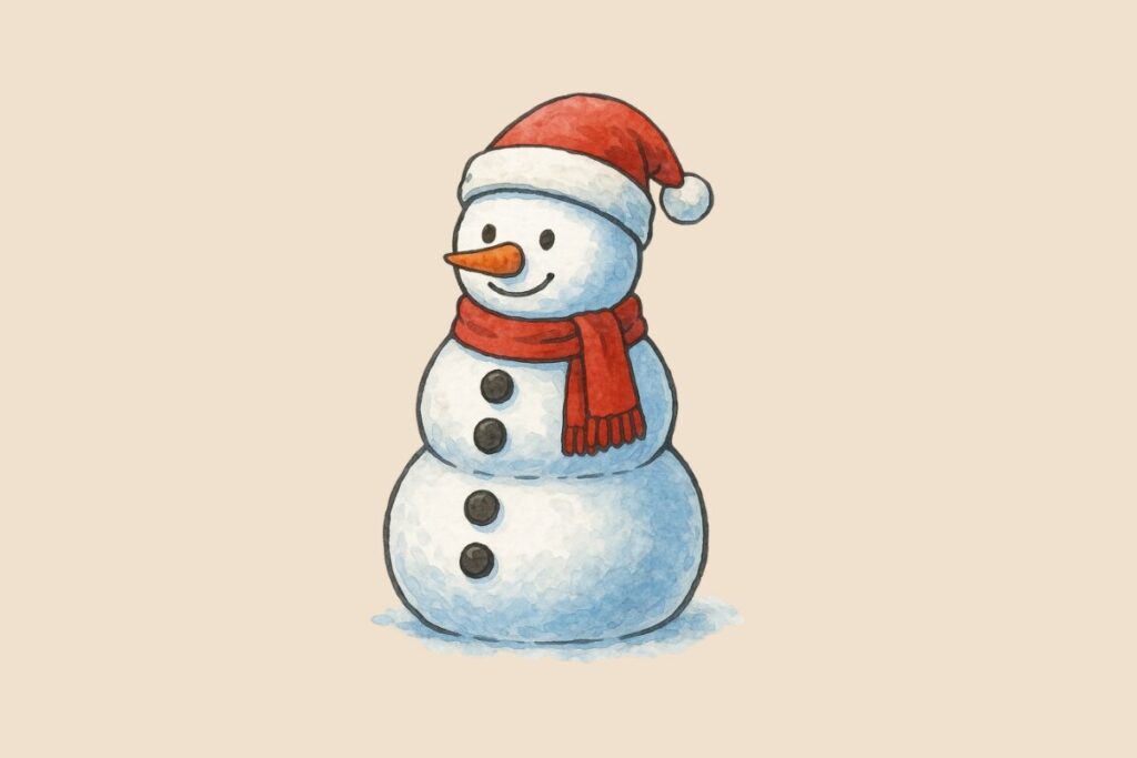 クリスマス仕様の雪だるま