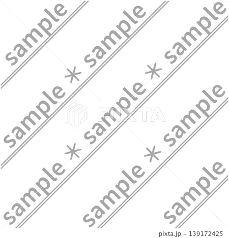 コピー防止用ウォーターマーク素材|sample文字・斜めライン・白枠付き|背景透過PNG