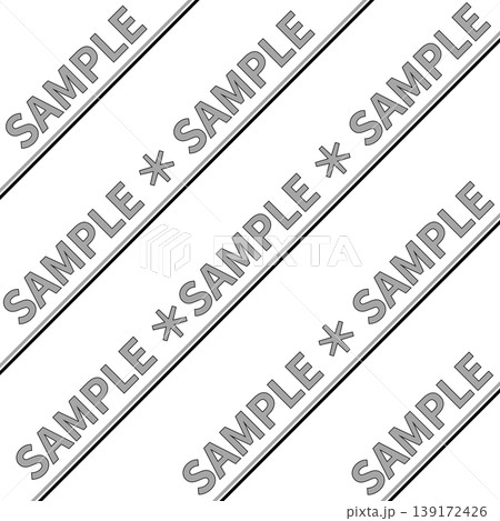 コピー防止用ウォーターマーク素材|SAMPLE大文字・グレー×黒2色ライン|背景透過PNG